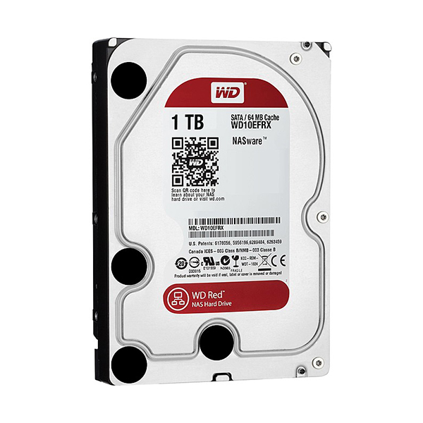 Ổ cứng HDD WD 1TB Red 3.5 inch, 5400RPM, SATA, 64MB Cache (WD10EFRX)