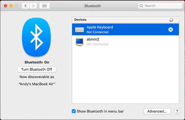 kiểm tra bluetooth wifi của macbook