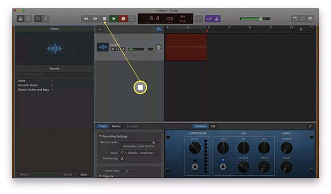 Ghi âm trên Macbook bằng công cụ GarageBand