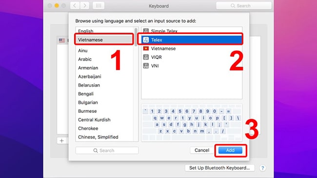 Thiết lập ngôn ngữ và kiểu gõ Tiếng Việt cho Macbook