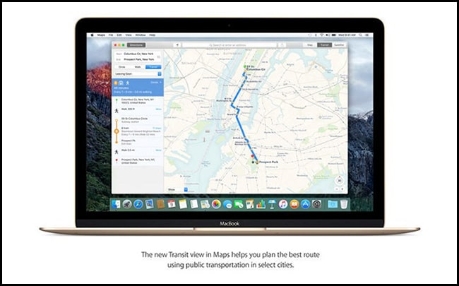 Bản đồ Maps trên MacOS 10.11 được cải tiến tốt hơn