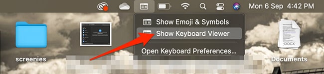 Tích chọn vào Show Keyboard Viewer để mở bàn phím