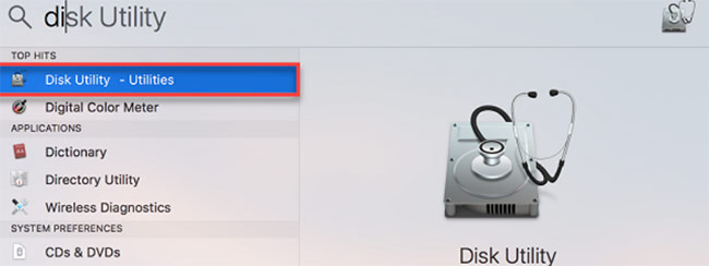 Mở Disk Utility để bắt đầu định dạng lại USB trên Mac