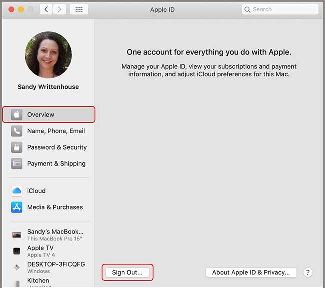 Đăng xuất iCloud trên Macbook