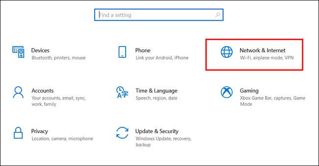 Bật Wifi trên Windows 10 bằng Settings