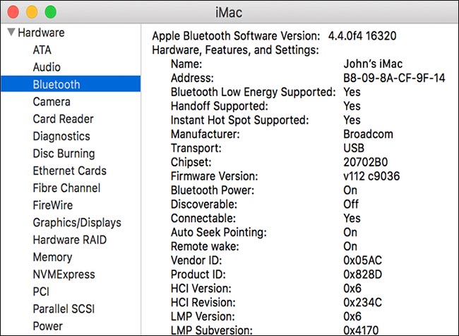 Kiểm tra macbook, iMac có bluetooth không