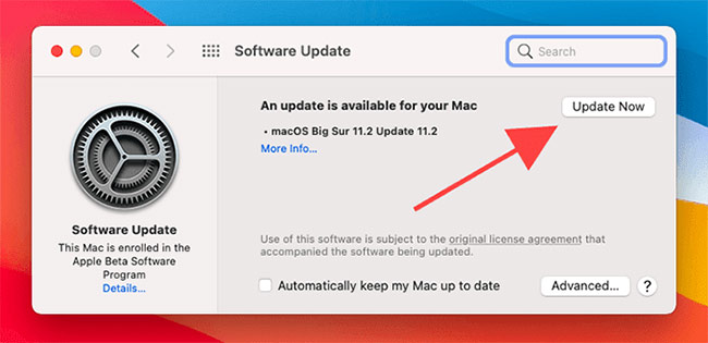 Nâng cấp lên hệ điều hành mới cho Macbook