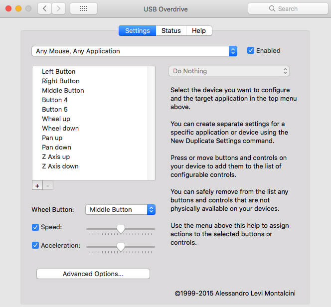 Điều chỉnh nâng cao của chuột trên Macbook