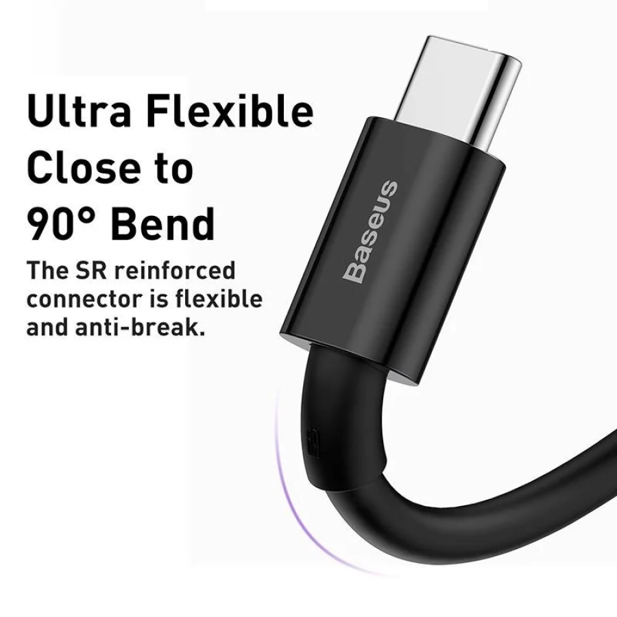 Cáp sạc nhanh Baseus Superior USB to Type-C 66W CATYS-A01 2M màu đen chính hãng