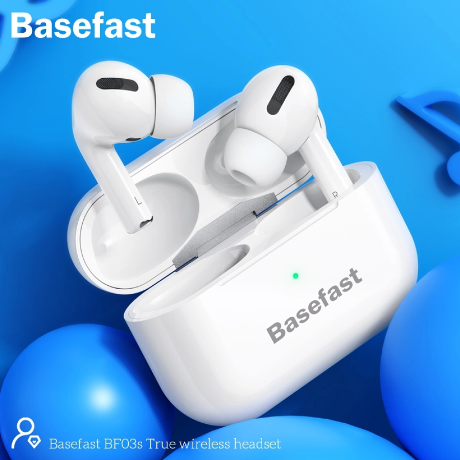 Tai nghe bluetooth 5.0 Basefast BF03S màu trắng chính hãng